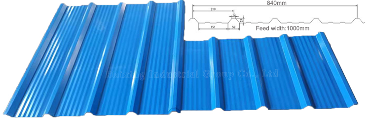 840 trapezoidal roof sheet