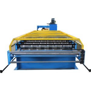 Plc control color steel trapezoidal roof panel machine