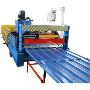 Plc control color steel trapezoidal roof panel machine