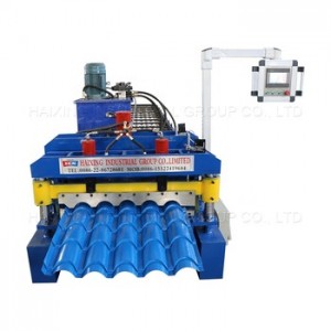 Glazed steel tile roof roll forming machine
