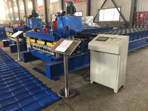 High speed glazed tile metal steel roof tile roll forming machine