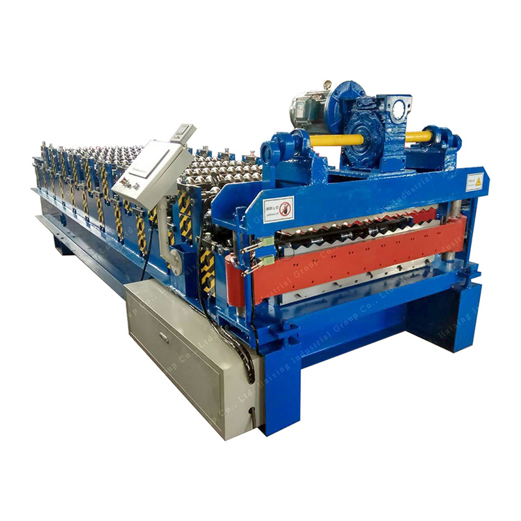 Discount Price C/U Metal Stud Partition Machine - Aluminum Roofing Sheet Roll Forming Machine Double Layle Metal Tile Making Machine – Haixing Industrial