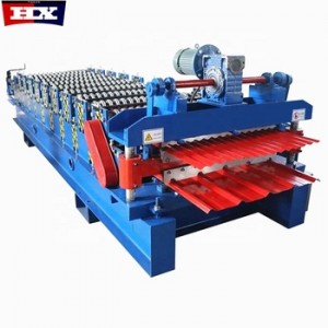 Factory price supply double layer roll forming machine used for corrugated ibr panel