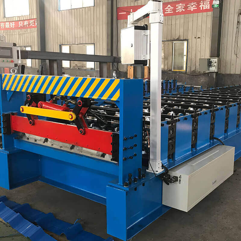 Aluzinc Panel Trapezoidal Metal Roof Roll Forming Machine produces products used for building exterior roof and wall panels