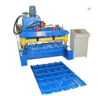 Metal Glazed Steel Roof Tile Making Roll Forming Machine For Tile Roof Profile Featured Image