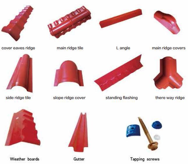 asa plastic material pvc synthetic roof tile