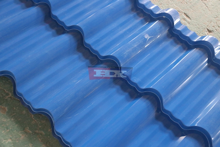 Haixing metal glazed tile machine for customized stepped roof tile profiles
