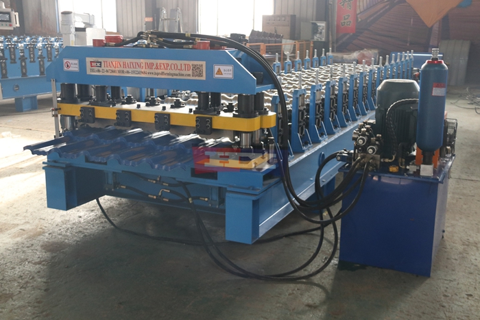 Haixing metal roofing tile machine for stepped roof sheet manufacturing