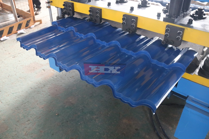 Haixing glazed roofing sheet machine for decorative metal roof tile production