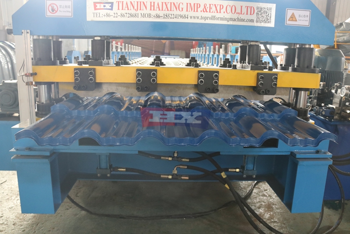 Haixing steel roof tile making machine for customized glazed roofing sheets