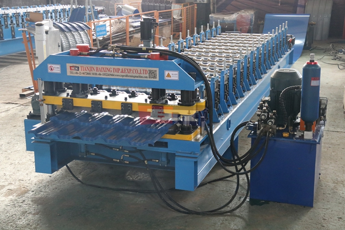 Haixing automatic glazed tile making machine for metal roofing tile production