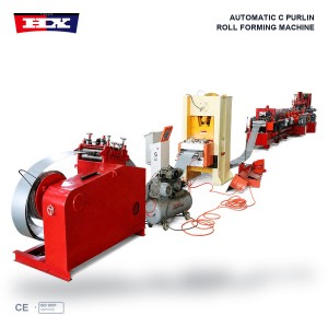 Automatic C Purlin Roll Forming Machine with Punching