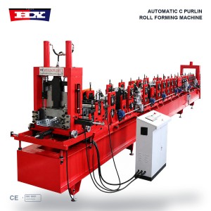 Automatic C Purlin Making Machine with Punching