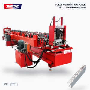 Fully Automatic C Purlin Roll Forming Machine with Punching