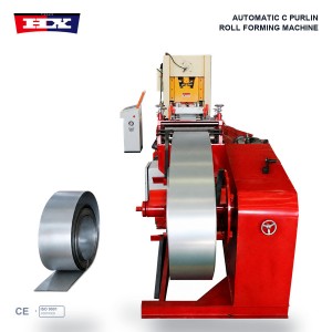 Automatic C Purlin Making Machine with Punching