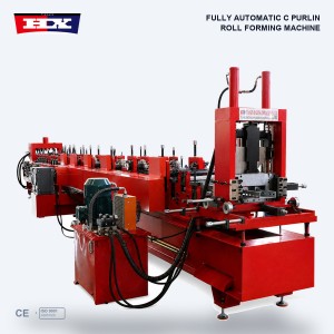 Automatic C Purlin Making Machine with Punching