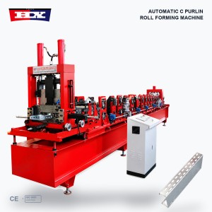 Fully Automatic C Purlin Roll Forming Machine with Punching