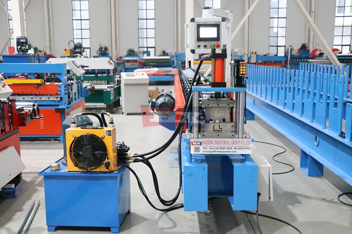 Haixing custom purlin roll forming machine with tailored steel profile production options