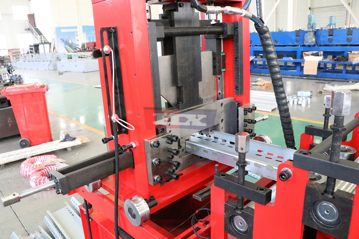 Haixing C purlin roll forming machine with integrated punching for steel connections