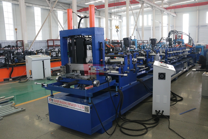 Haixing automated C U purlin roll forming line with adjustable steel profile dimensions
