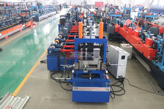 Haixing fully automatic C U purlin machine for structural steel profile manufacturing