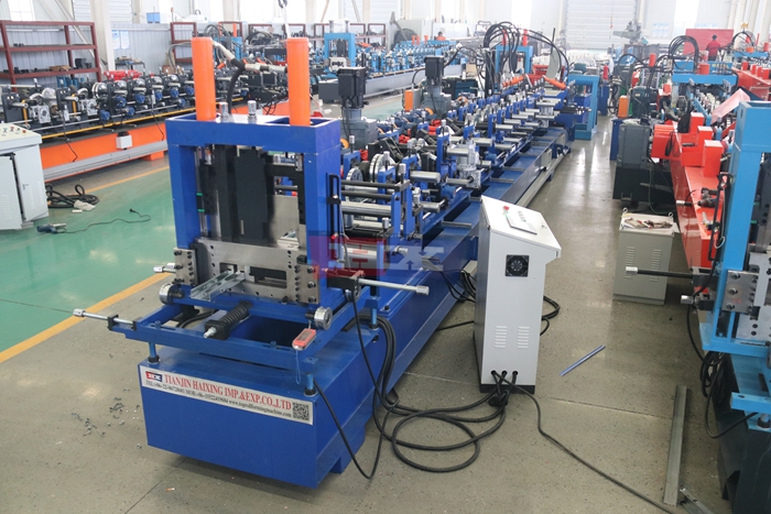 Haixing automatic C U purlin forming production line for cold formed structural steel sections