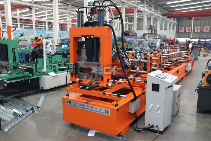 Haixing adjustable C U purlin roll forming machine for different steel section dimensions