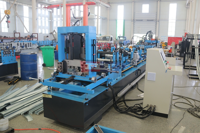 Haixing automatic C U purlin forming machine with adjustable structural steel profile dimensions