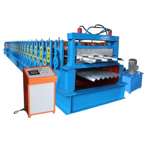 OEM/ODM China Latest Technology Roof Making Machine Color Roll Forming Corrugated Steel Iron Crimping Double Layers Flat Sheet Tile Machine
