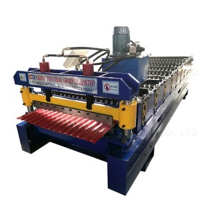 Corrugated roof and wall panel roll forming machine