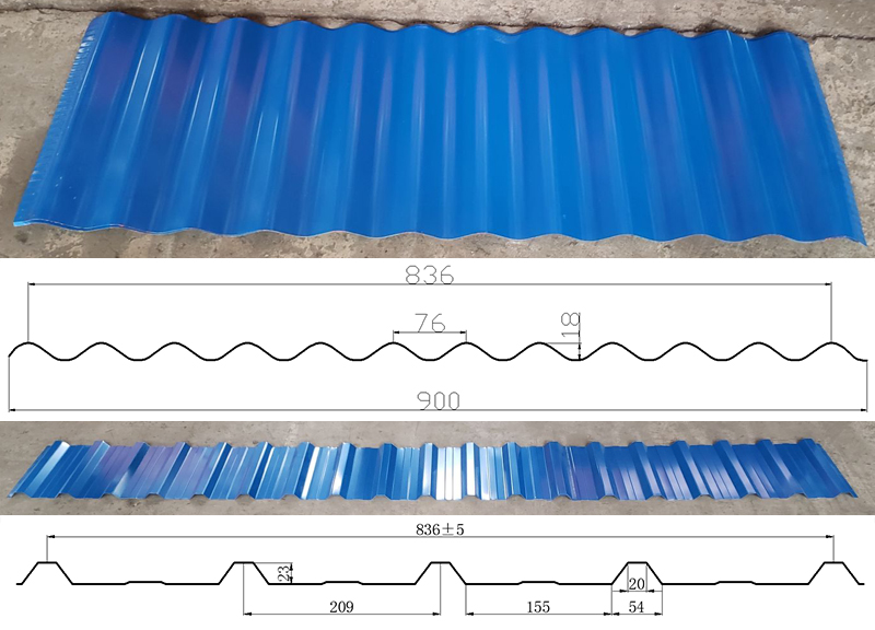 double layer roof machine finally product