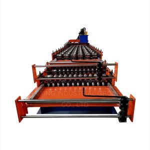 2019 Latest Design China Zimbabwe Customer Order Double Layer Glazed Tile and Ibr Sheet Roll Forming Machine