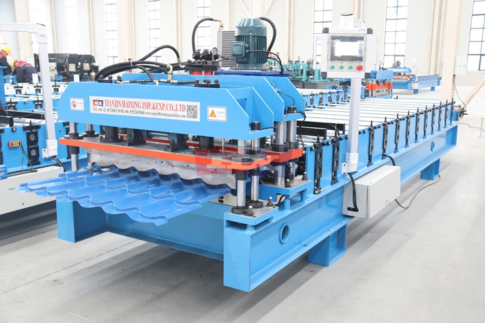 Haixing glazed roof tile machine for decorative metal roofing tile production