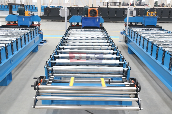 Haixing decorative metal roof tile forming machine with customized roofing profile options