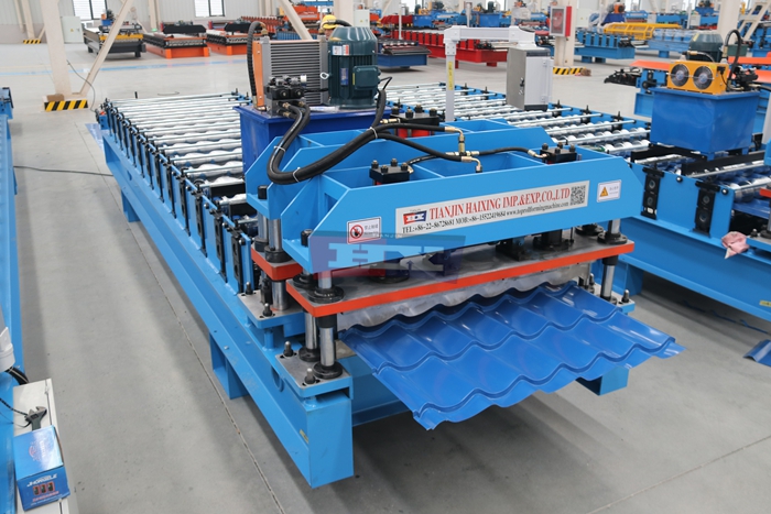 Haixing complete glazed roof tile production line for customized metal roofing tile manufacturing