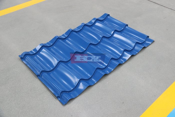 Haixing metal glazed tile roll forming machine for decorative roof tile manufacturing