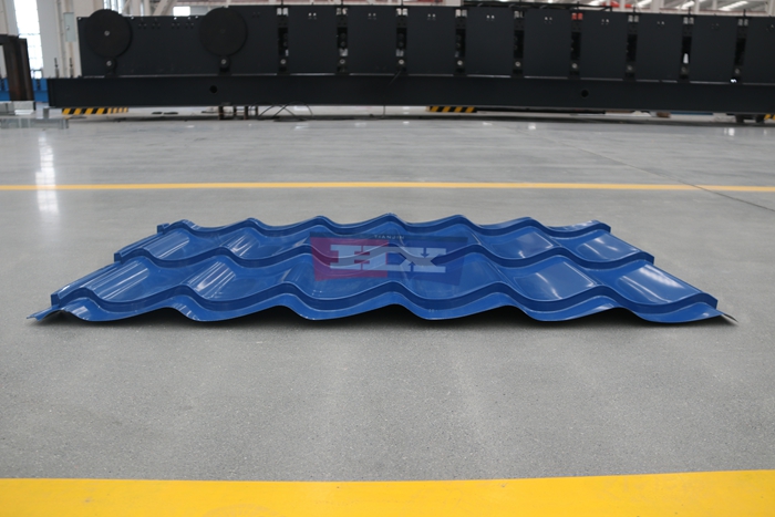 Haixing decorative metal roof tile manufacturing line for residential roofing applications