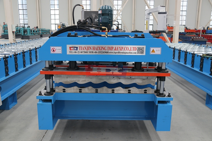 Haixing glazed roof tile forming equipment for decorative steel roofing tile production