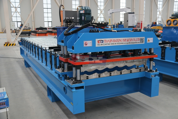 Haixing glazed roof tile production line for decorative metal roofing sheet manufacturing
