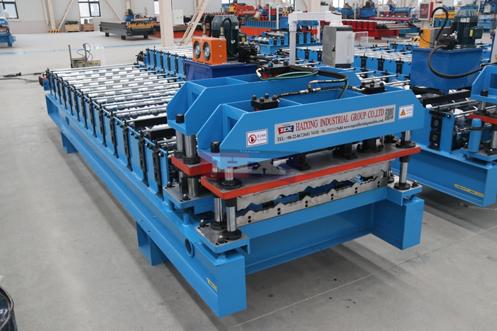 Haixing decorative steel tile production machine for residential metal roofing applications
