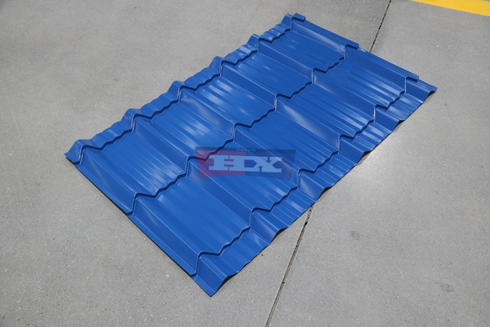 Haixing metal glazed roofing tile machine for stepped steel roofing sheet manufacturing