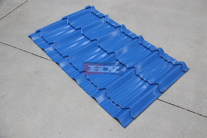 Haixing metal glazed roofing sheet machine with customized roof tile profile options