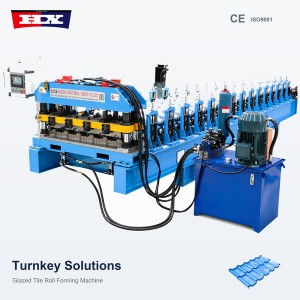 High Speed Gearbox-Driven Roof Tile Roll Forming Machine