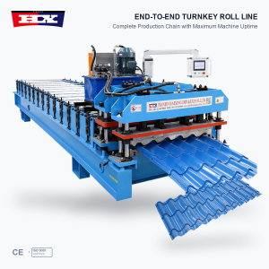Steel Glazed Roof Tile Roll Forming Machine