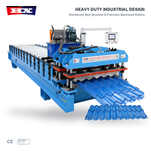 Steel Glazed Roof Tile Roll Forming Machine