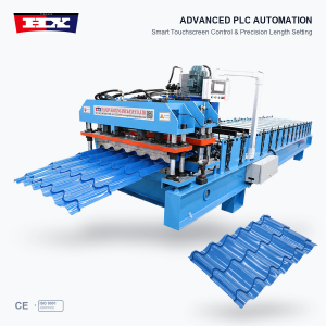 Steel Glazed Roof Tile Roll Forming Machine