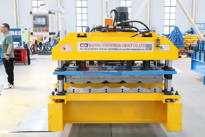 Haixing customized metal roof tile forming machine for decorative glazed steel tile profiles