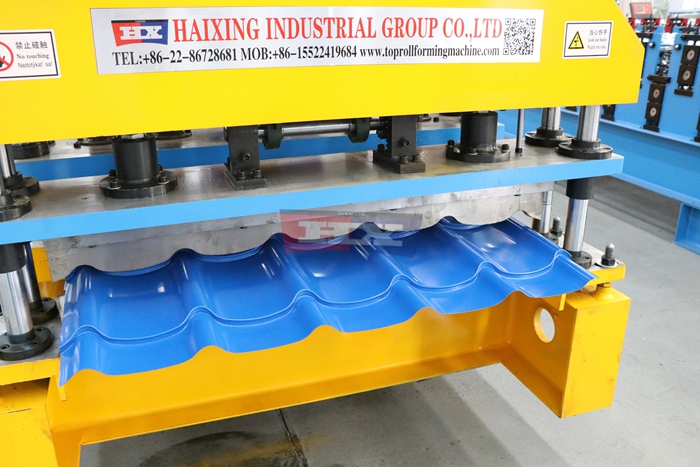Haixing glazed steel roof tile forming machine for customized decorative metal tile profiles