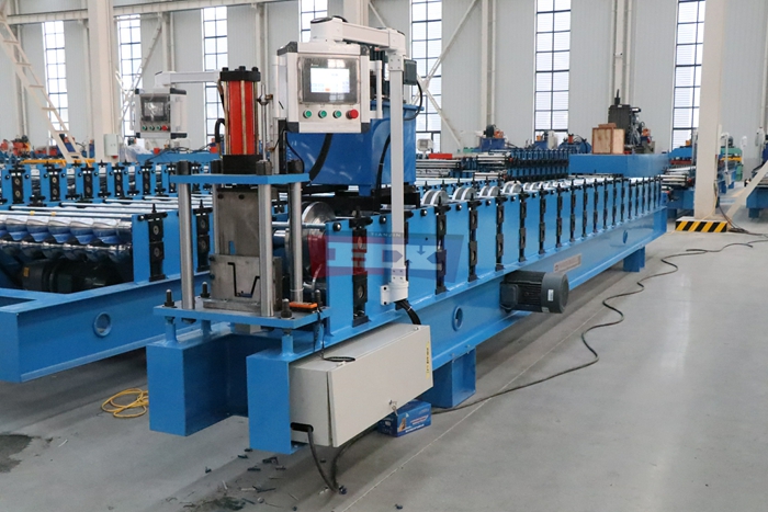 Haixing metal gutter roll forming machine for precision rainwater channel profiles