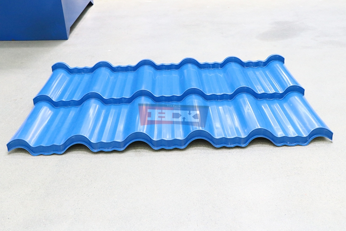 Haixing middle plate metal roof tile forming machine with gearbox transmission system